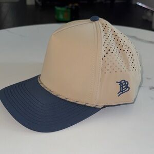 Beige & Navy Blank Branded Bills SnapBack